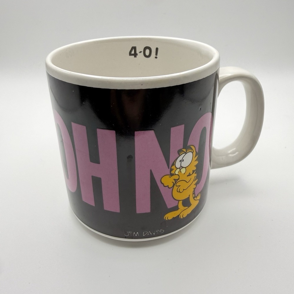 Vintage Garfield Mug Coffee Cup‎ Enesco 40 Birthday OH NO 40! 1978 Jim Davis